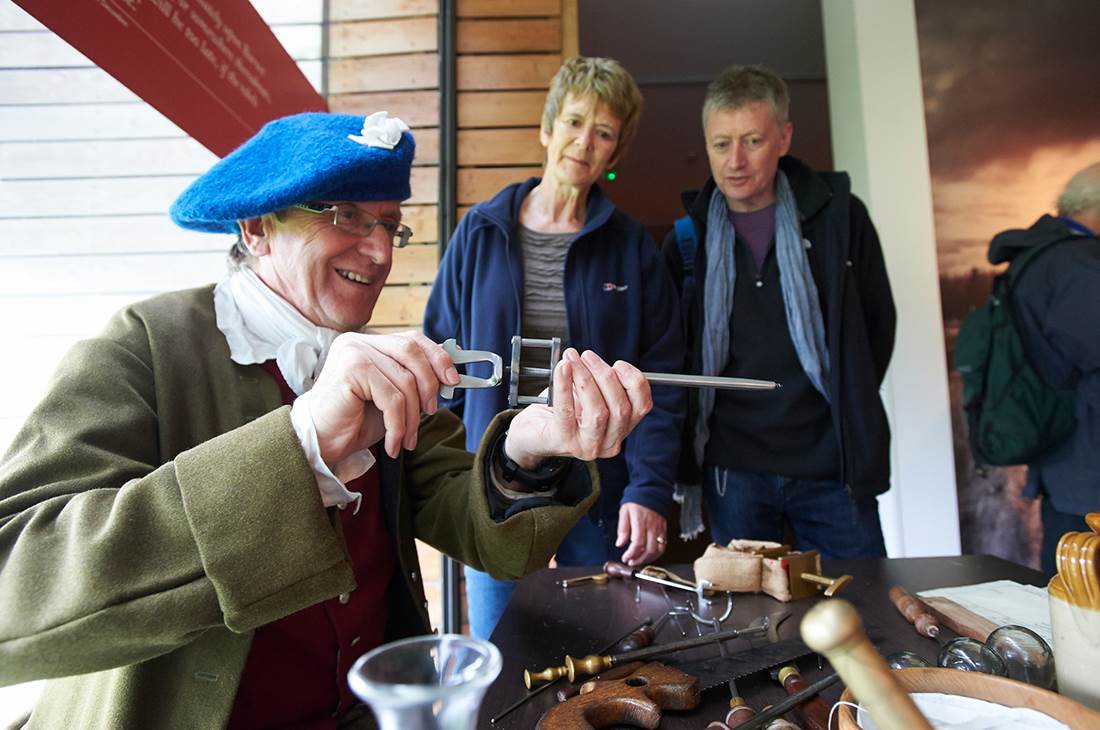 Soldier's Life Demonstration at Culloden Battlefields in Inverness, Scotland